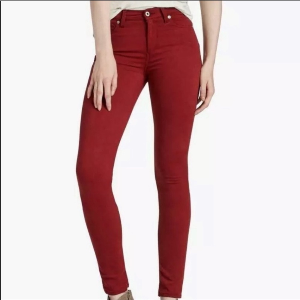 🍀Lucky Brand🍀brooke legging skinny jean burgundy red Size 29